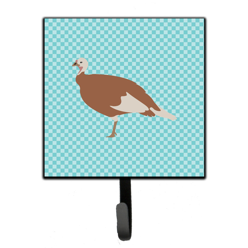 Organisateur de clés murales à poules en jersey avec crochets clés Barreras, Bleu