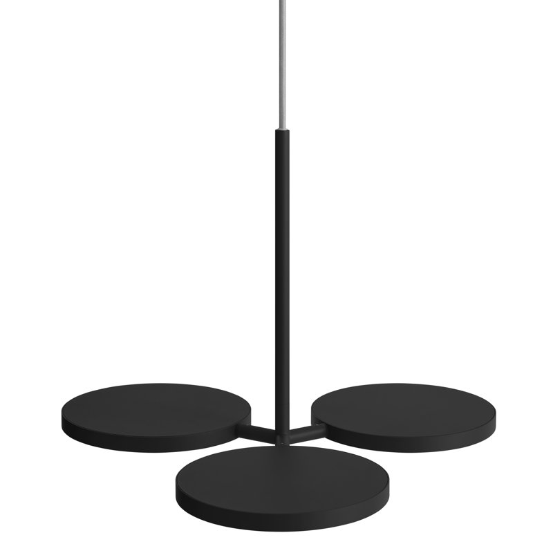 Shine On 3 - Light LED Pendant, Black, 16" H x 20" W x 20" D 
