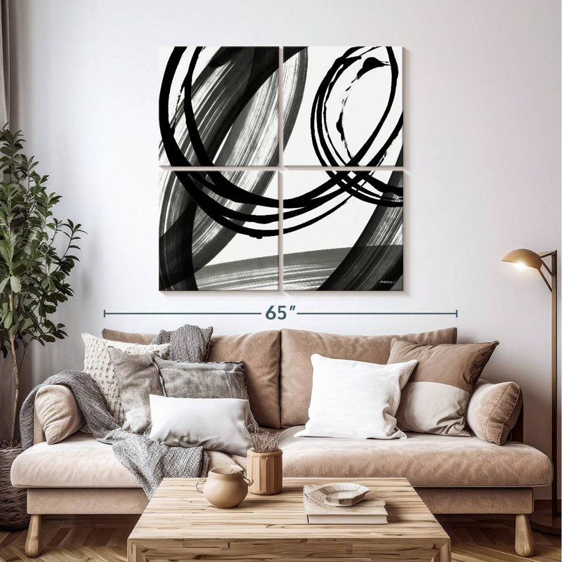 Black And White Pop I, 45" H x 45" W