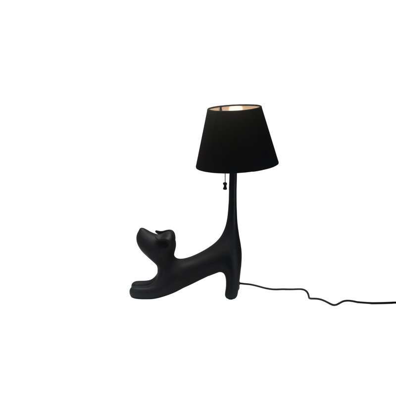 Pup With A Hat Table Lamp, Black