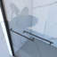 Porte de douche coulissante double en aluminium, porte coulissante de salle de bain à dérivation avec verre trempé transparent de qualité supérieure
