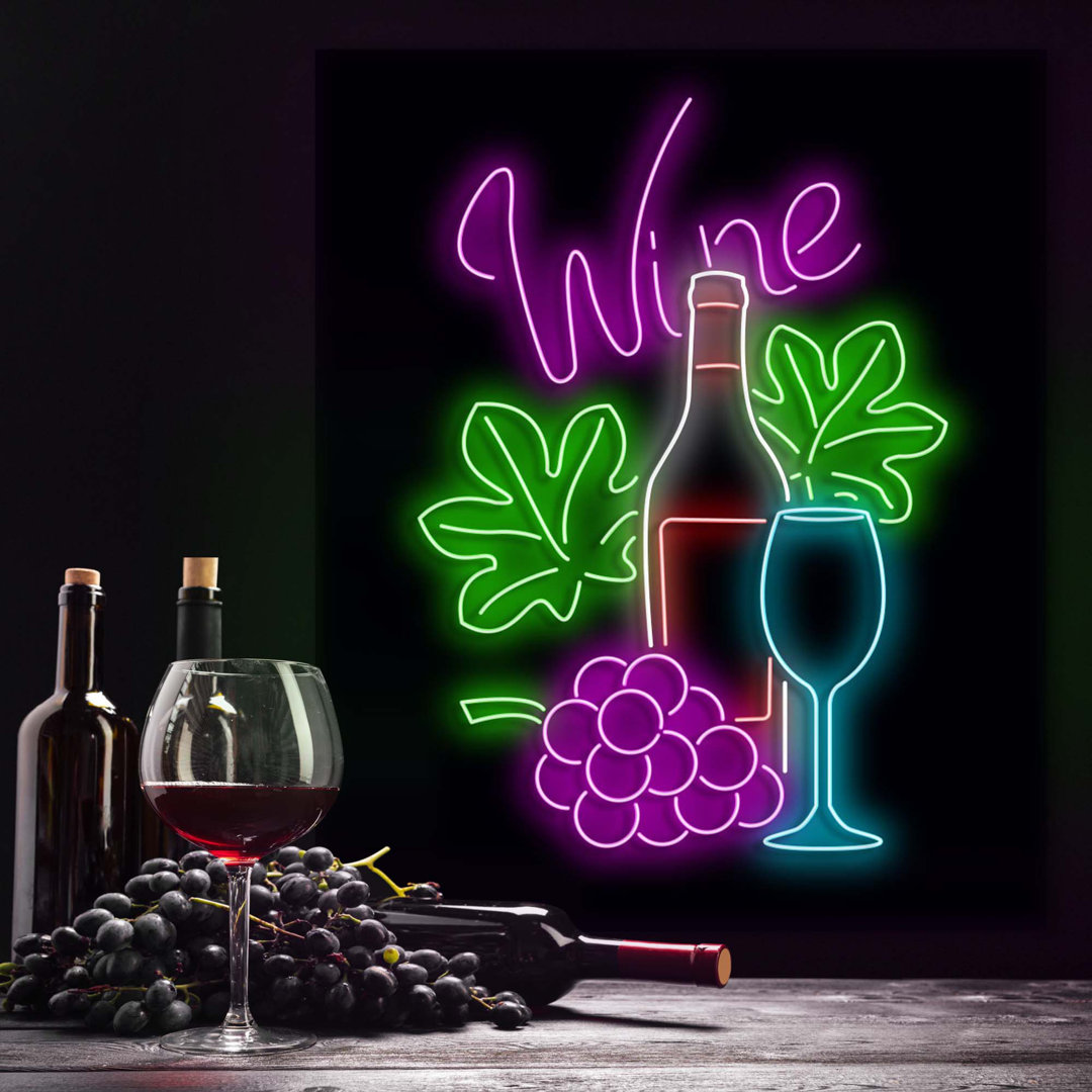 Neon Sign Grapevine Wall Décor