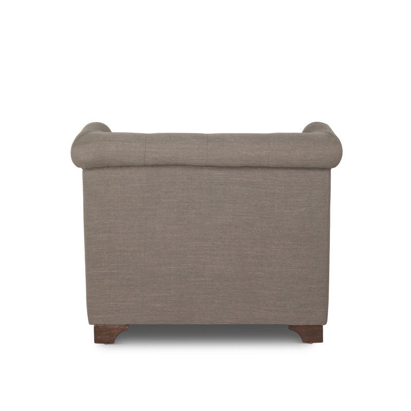 Scroll Arm Occasional Chair, Mocha, Mocha