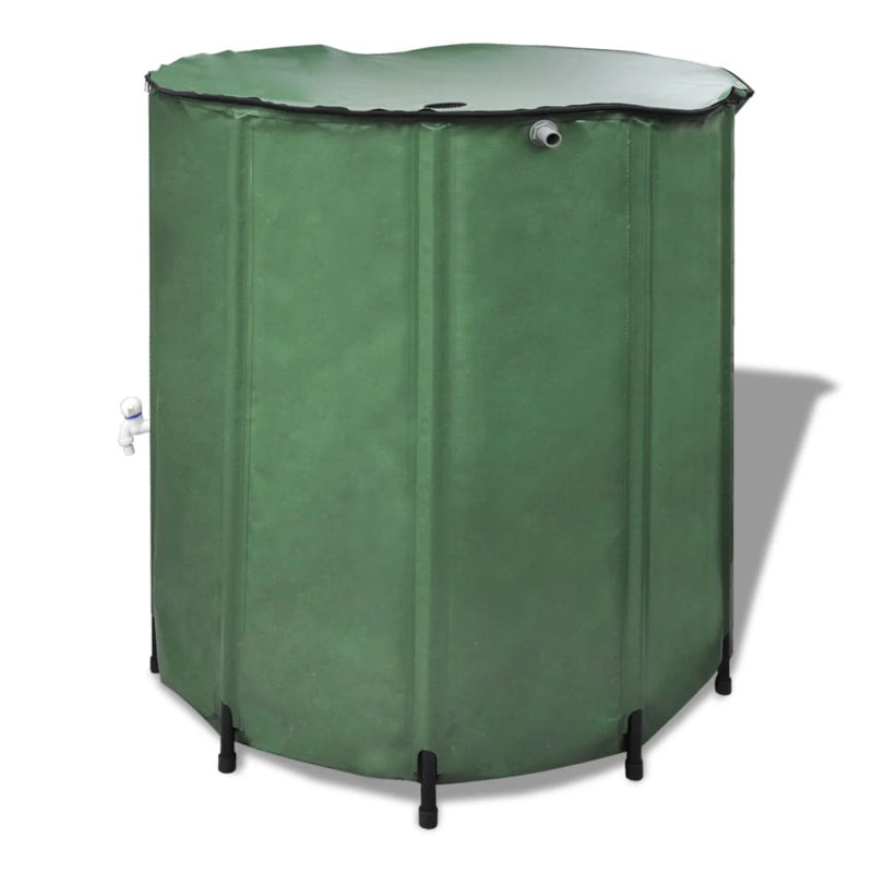 Toyei Weather Resistant Drainable Dual Overflow Rain Barrel and Hose, 100 x 100 cm