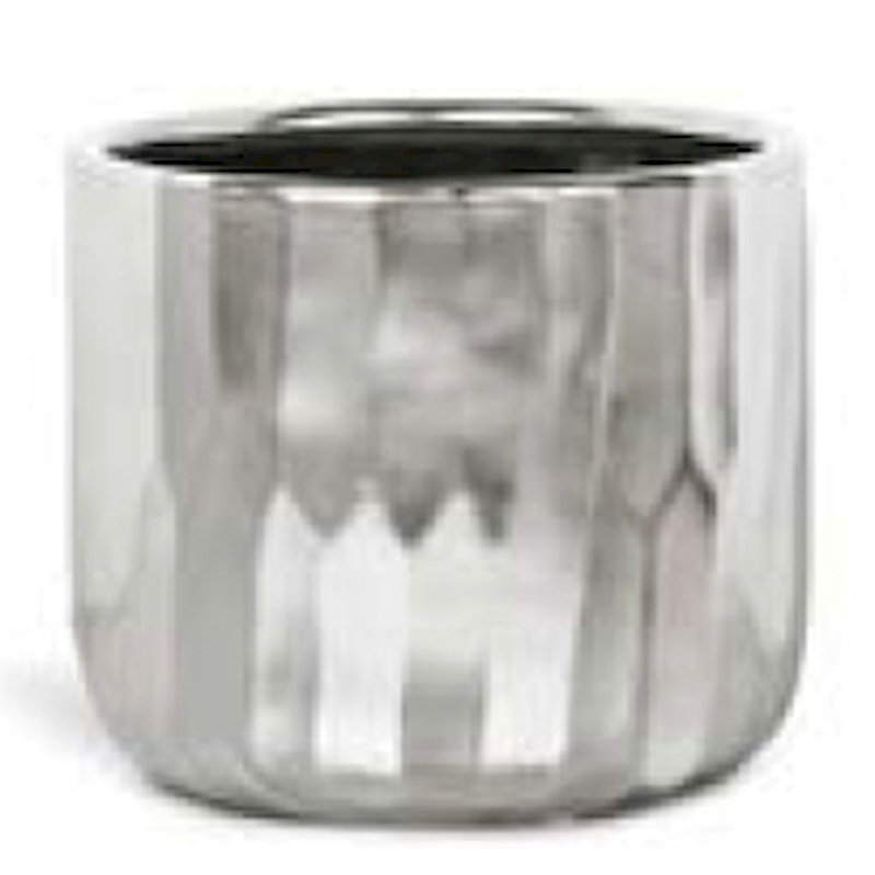 Pot de fleurs en céramique Tindley, H 4,25 po x l 4,75 po x P 4,75 po, Argent