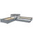 L-Shaped 2 Drawers Twin Size Platform Beds With Twin Size Trundle-1266230700