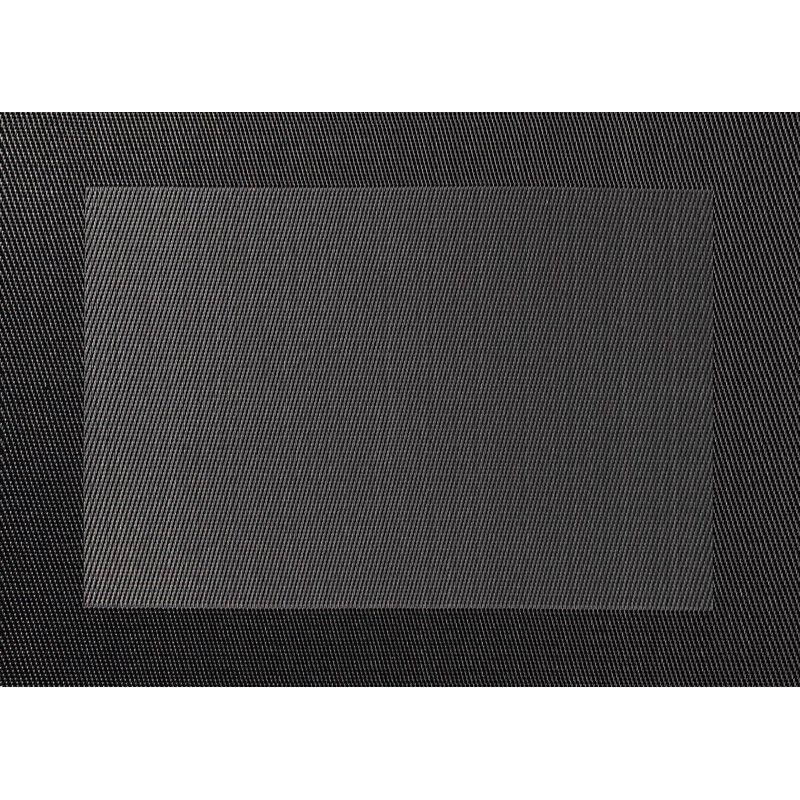 Ensemble de 4 napperons rectangulaires en vinyle, Noir anthracite
