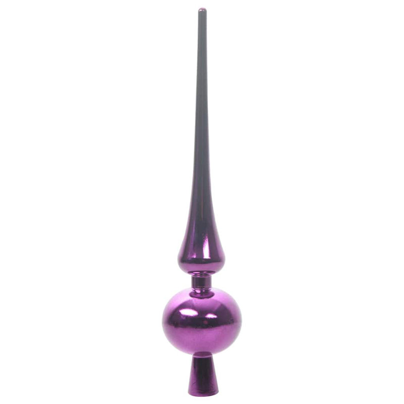  Artificial Pre-lit Christmas Tree PVC, Black/Purple, 5.91' H