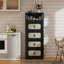 Armoire de rangement latérale pliante large, bacs de rangement pliables avec porte magnétique, armoire de rangement en plastique avec roues