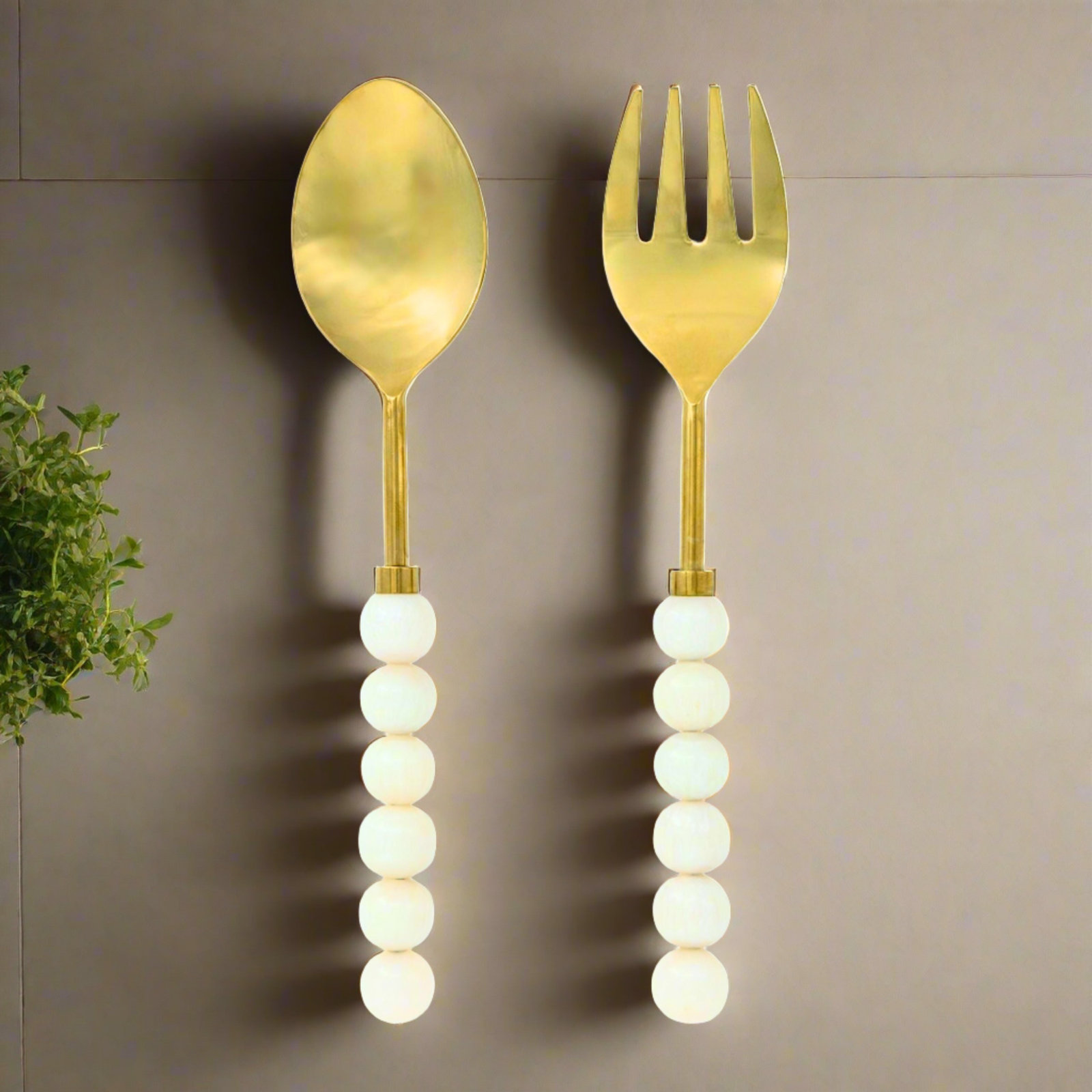 Rathlin Salad Servers, White