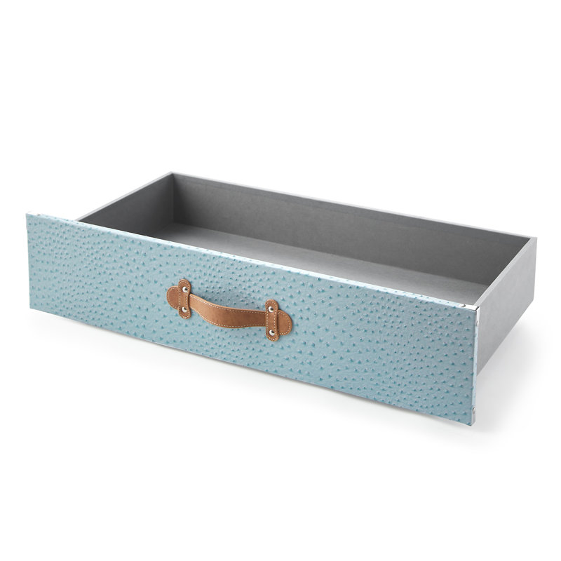 DormCo Texture Underbed Storage Drawer with Wheels - Blue/Bronze