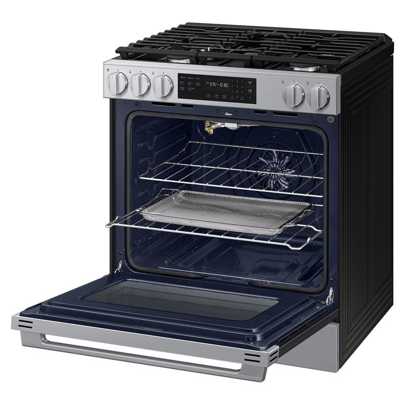 Bespoke 6.0 cu. ft. Smart Slide-In Gas Range with No-Preheat Air Fry Max in Stainless Steel