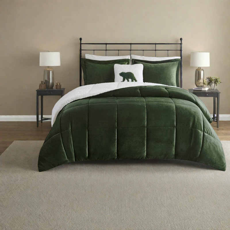 Cozy Plush To Sherpa Bedding Set, Polyester Comfort For Home Retreat