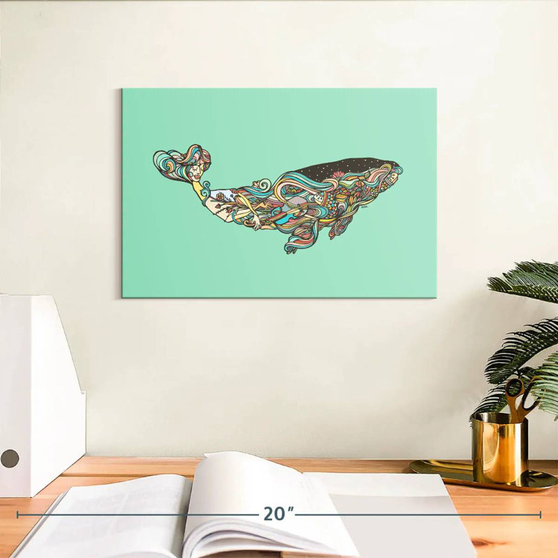 Brampt Vibrant Whale, 8" H x 12" W