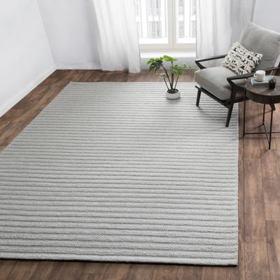 Tapis gris zone handwoven Molimo