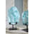 Refractory Glass Sculpture, Blue, On Base