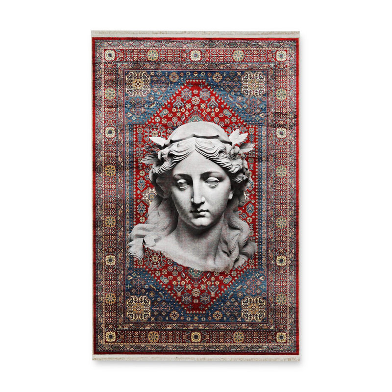 Tapis décoratif lavable à la machine, Sous-tapis rectangulaire de 3 pi 3 po x 4 pi 11 po