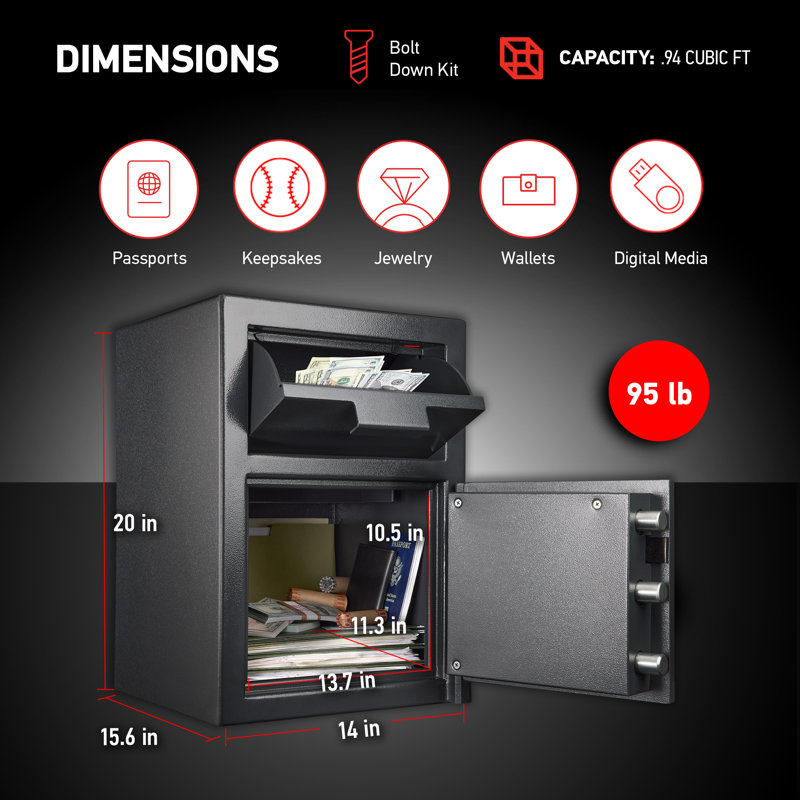 SentrySafe 0.94 CuFt. Depository Safe with Digital Lock, 20" H