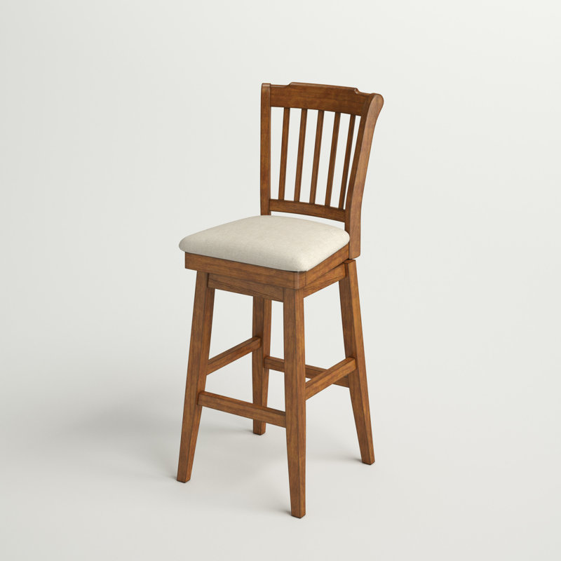 Tabouret pivotant Fortville, Chêne, Tabouret de bar (siège d'une hauteur de 29 po)