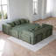 Canapé-lit convertible avec tissu chenille confortable et durable pour le salon