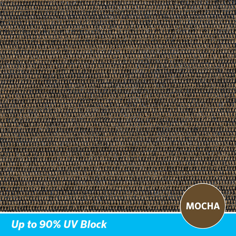 Mocha Polyethylene Triangle Shade Sail Canopy 11 ft. x 10 ft.