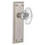 New York Plate with Oval Fluted Crystal Door Knob-1026123024