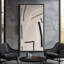 «Minimalist Neutral Line Composition Modern Abstract Decor - Large encadrée, reproduction d'art sur toile encadrée-1069008280-1069008285