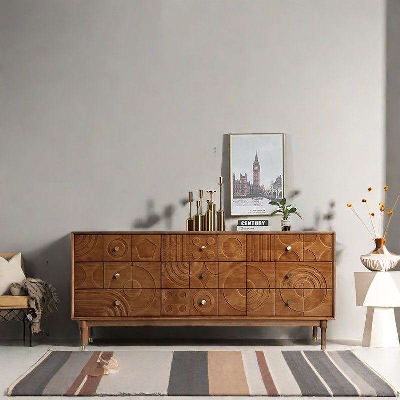 Solid Wood Carved Dining Sideboard