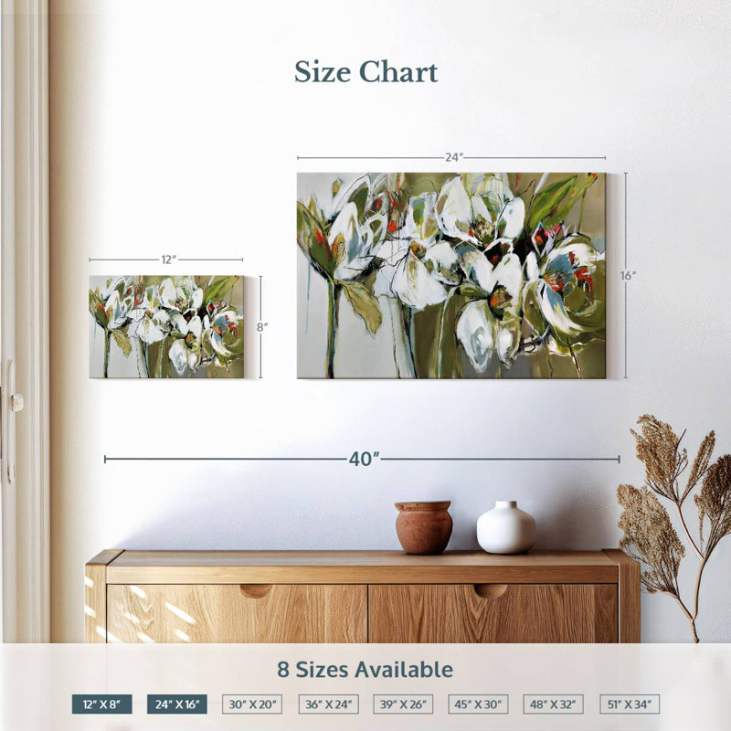 Avery Abstract Spring Blooms, 16'' H x 24'' W