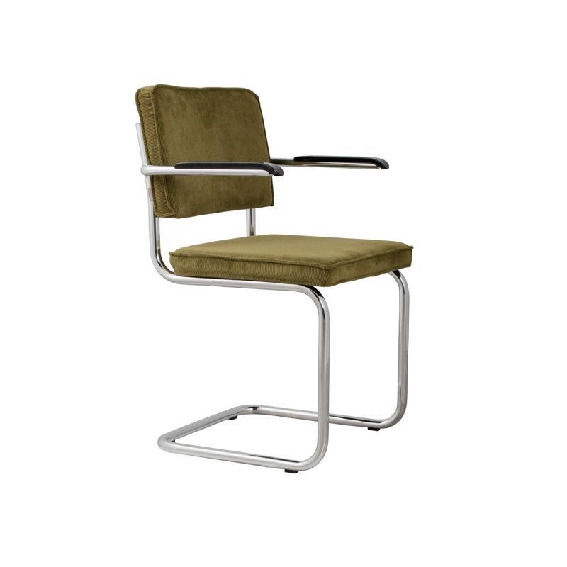Chaise en porte-à-faux rembourrée Ridge, Vert