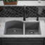 Ensemble d'évier de cuisine à double cuve 60/40 Karran Quartz 32 "X 21"-50597825