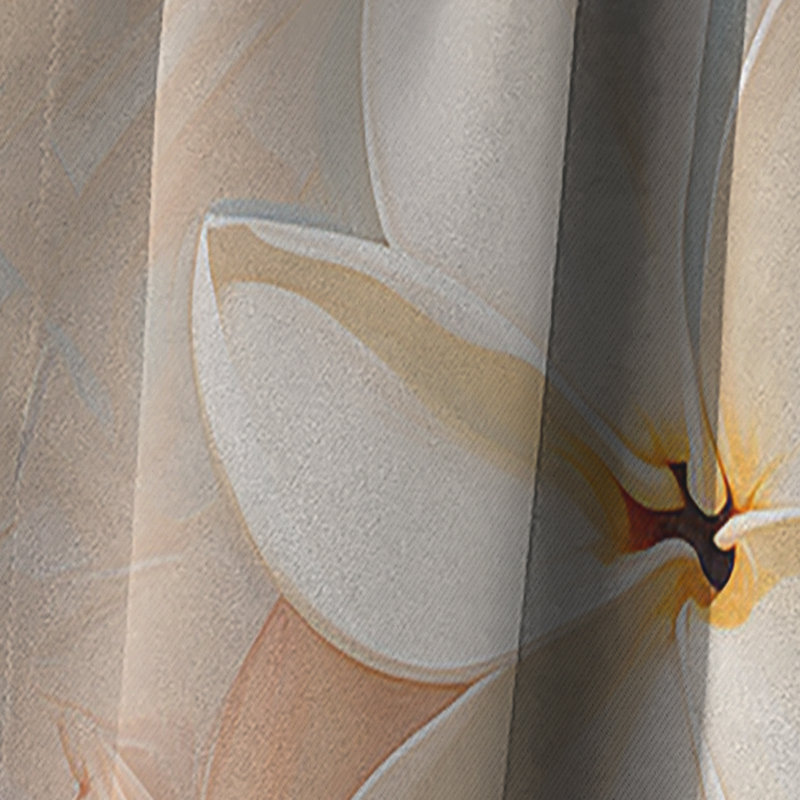 Rideau occultant Brumer - Plumeria - 1 panneau floral, L 52 po x L 63 po