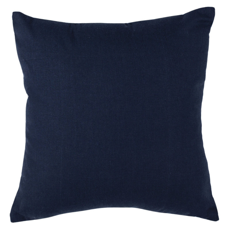 Blue and White Geometric Square Throw Pillow