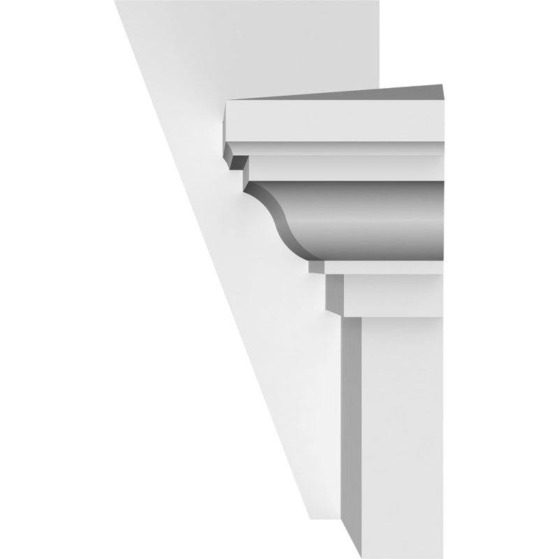 Endurathane Traditional Crosshead w/ Flat Keystone, 45" Bottom Width x 48 1/2" Top Width x 6"H x 1"P, Factory Primed