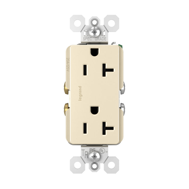 Prise de décoration radiant de qualité commerciale 20 ampères Radiant, Amande légère