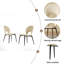 Chaises en similicuir avec pieds et dossier, chaise de bureau moderne pour le salon, la salle à manger, avec 2 pièces
