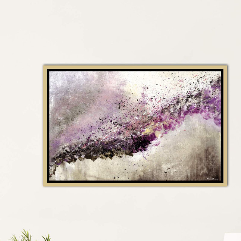 « Hush » par Vinn Wong - Reproduction, H 40 po x l 60 po x 1,5 po, Toile encadrée d'or