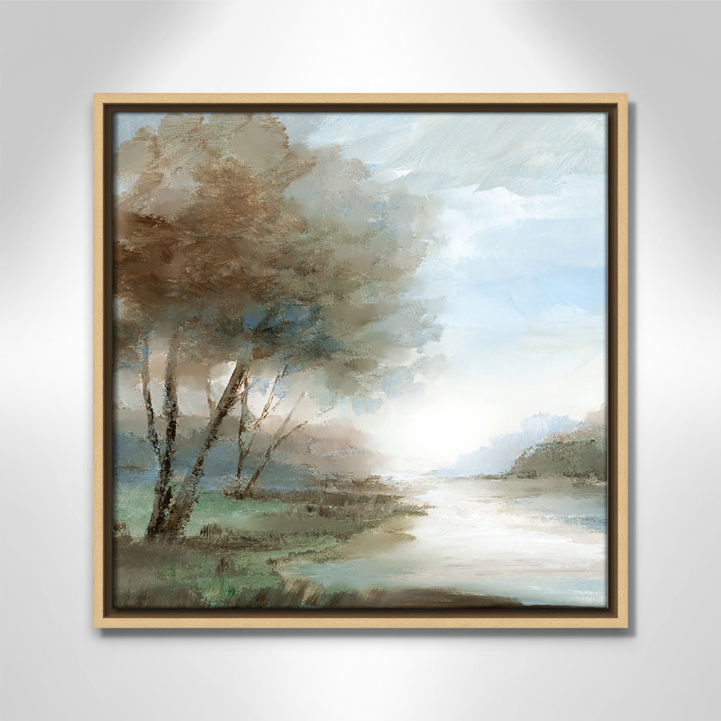 Peaceful River - Square Version Print par Nan, Naturel, H 17,5 po x l 17,5 po