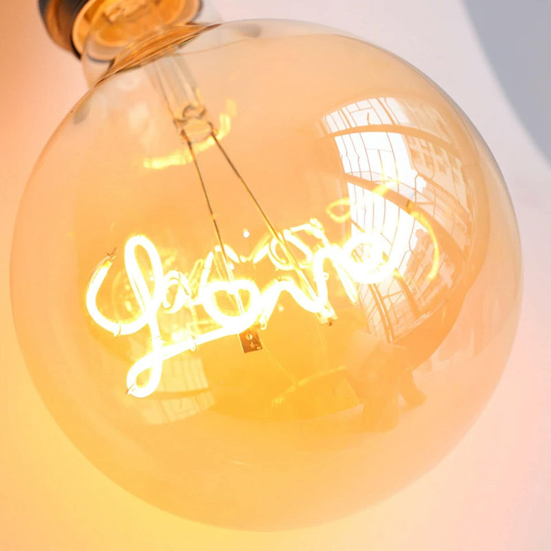Vintage Love LED Bulbs 4W Edison Bulb Super Globe 125 Warm Specialty Decorative Light Bulb Pack 2