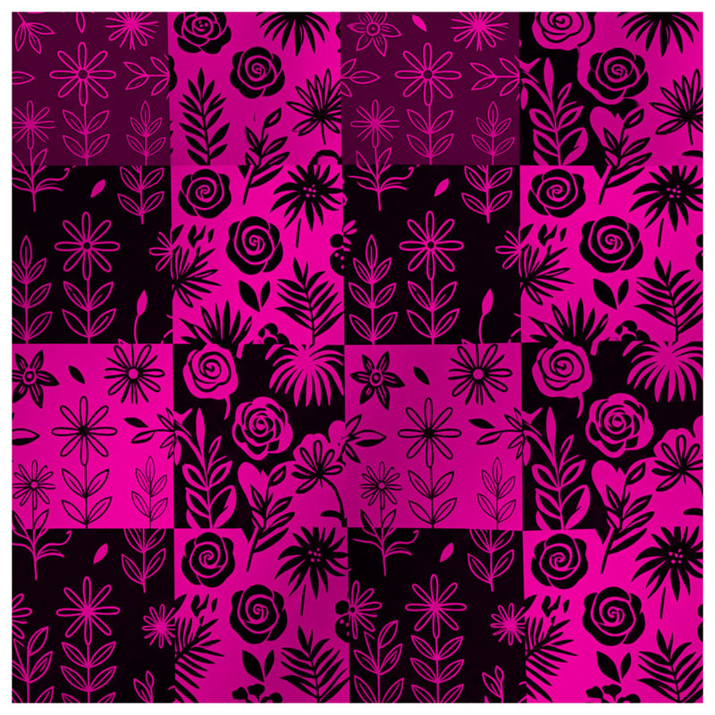 Édredon rose patchwork floral, Lit simple