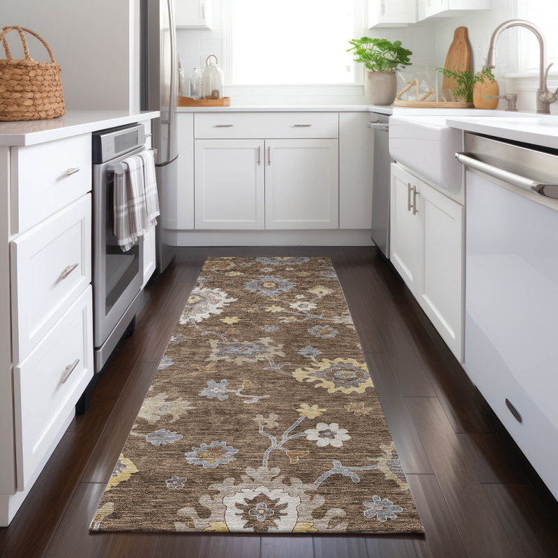 Tapis intérieur / extérieur Caziyah, Tapis de couloir 2 pi 3 po x 7 pi 6 po