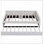 Lit plateforme tapissier avec port USB et lit gigogne simple