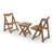 Hips Material Patio Bistro With 2 Chairs And Rectangular Table, Finish For Balcony Outdoor Comprised Of Use