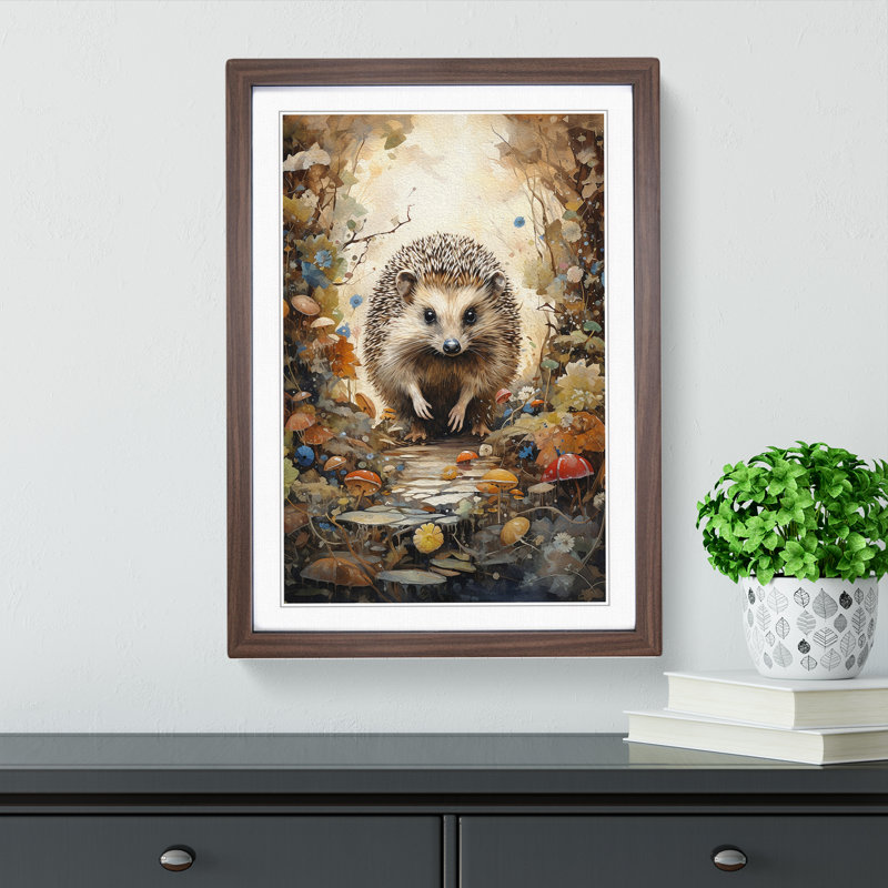 Hedgehog Expressionism - Framed Print