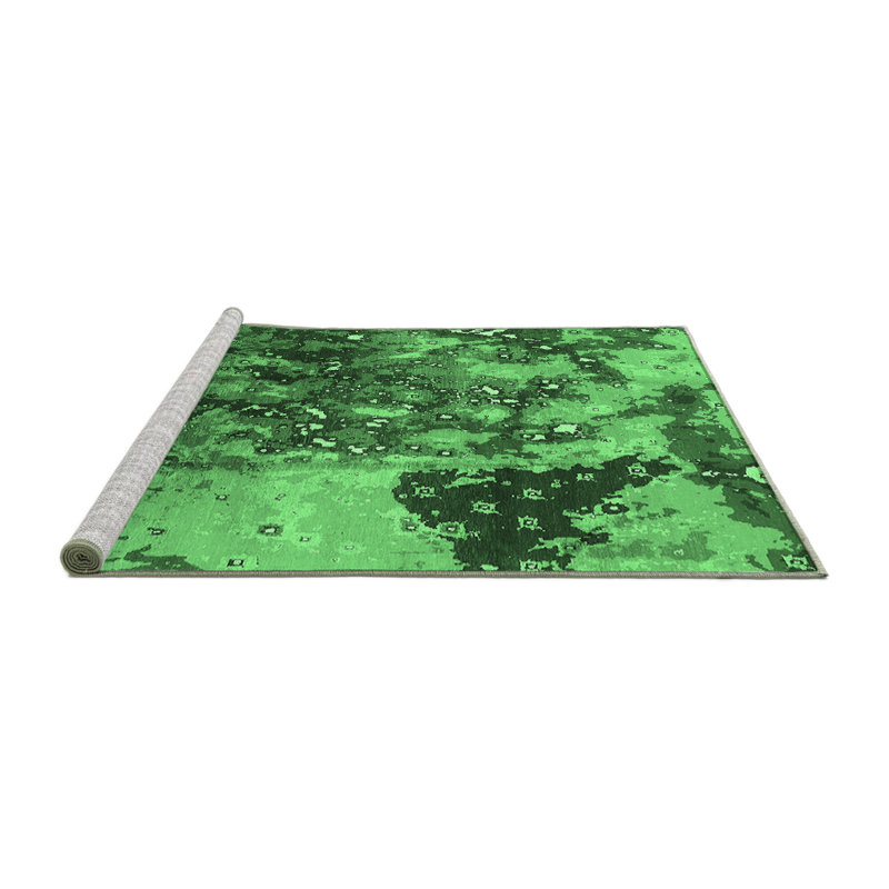 Tapis vert émeraude Mid-Century 1099, Carré 5 pi