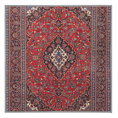 Tapis décoratif rouge à motif oriental Nikodem
