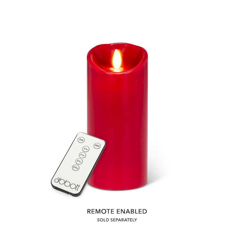 Unscented Flameless Candle, 6.5" H x 3" W x 3" D