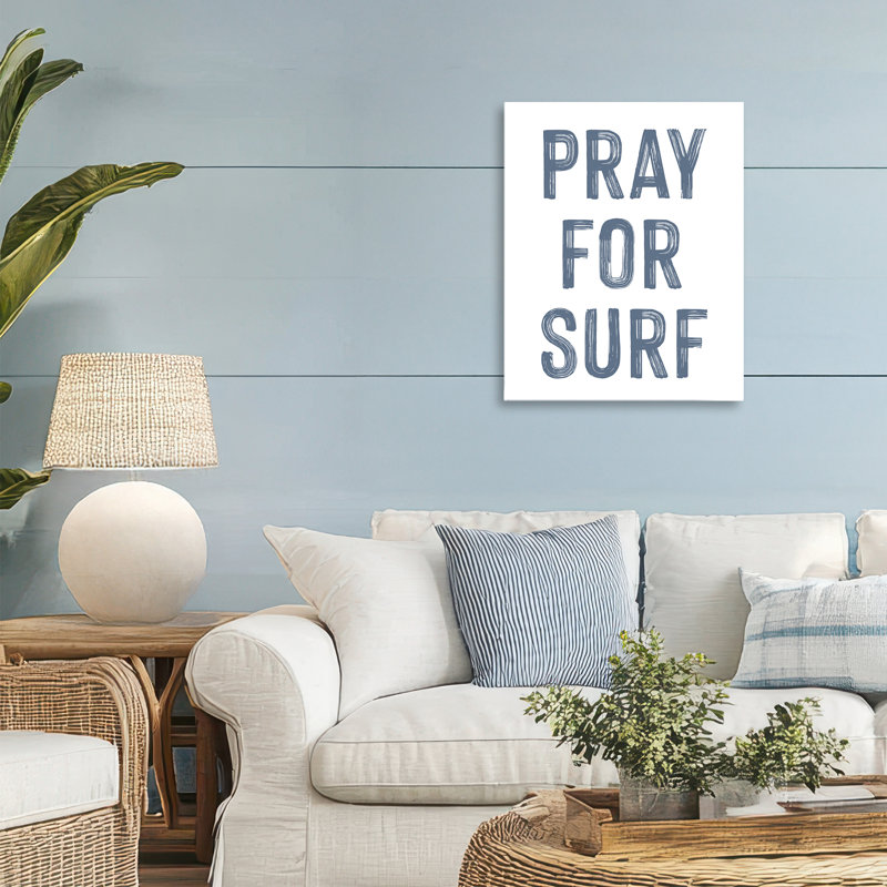 «Summer Sentiment Pray For Surf Canvas», design par Lettré et doublé