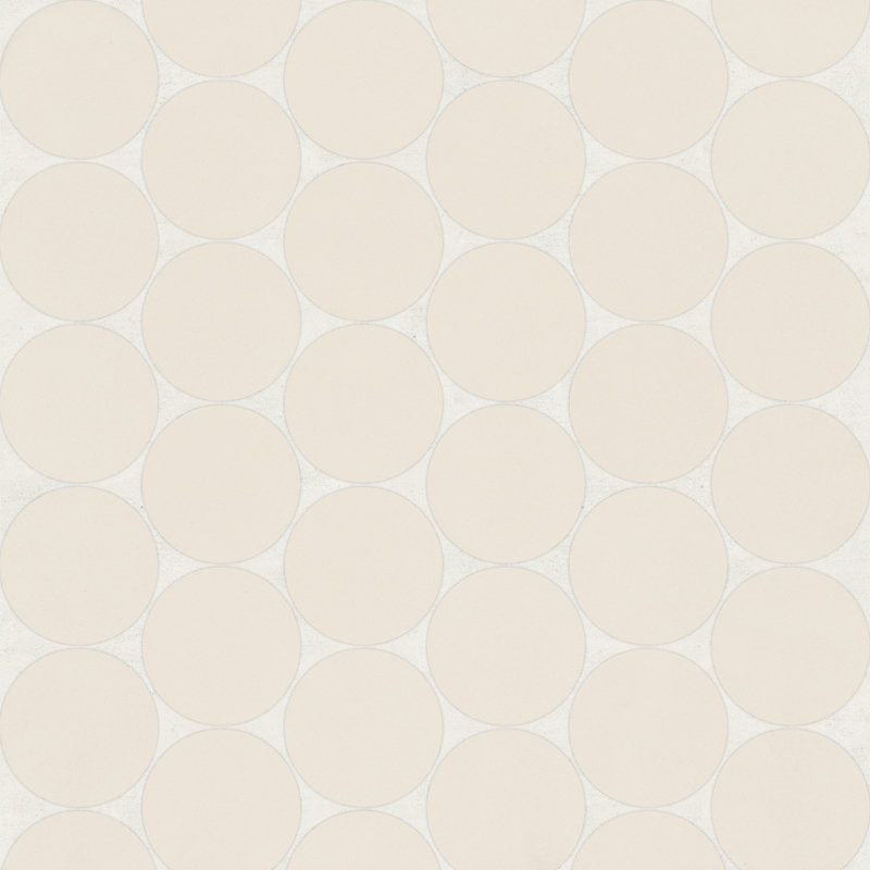 Marin 2" x 2" Penny Round Matte Porcelain Mosaic Tile in Sand Dollar