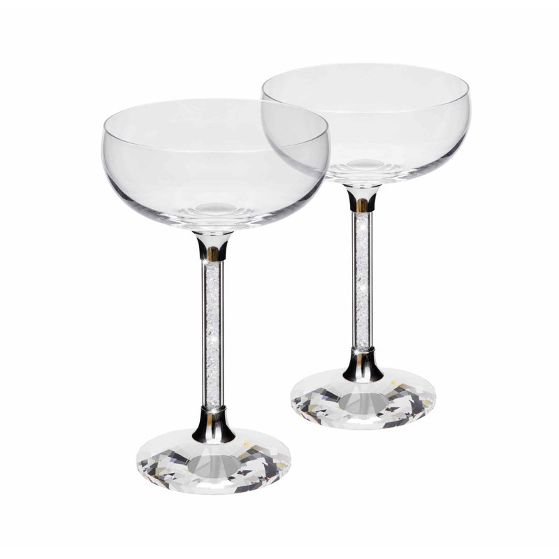 Vetrina Stem Coupe Glass Set, Clear